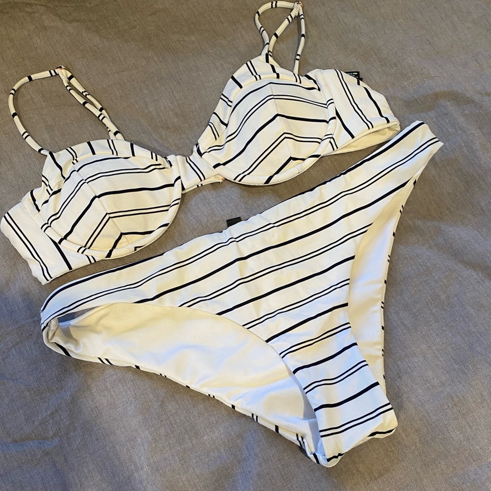 LA Hearts Striped Bikini